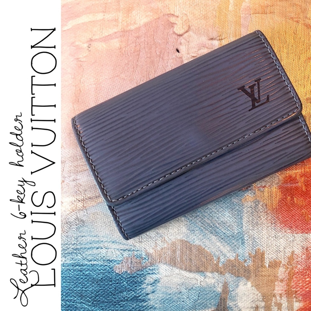 Louis Vuitton Blue Epi Leather 6-Key Holder